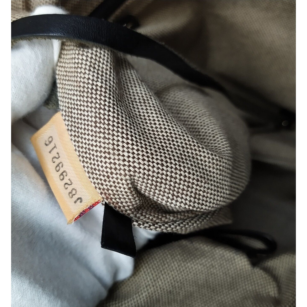 Dooney & Bourke Gray Canvas Leather Trim Front Pockets Zipper Hobo Shoulder Bag - Picture 12 of 16